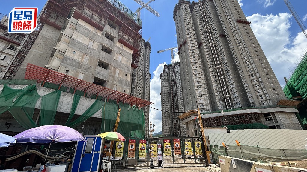 古洞地盤發生男工高處墮斃意外。蔡楚輝攝