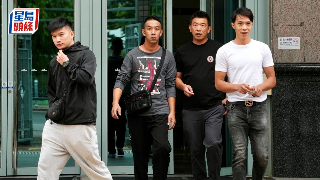 被告左起蔡坤華、曾錦輝、劉永阜和孫百禧。蘇正謙攝