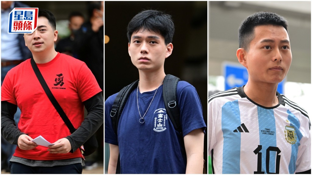 案中三名成年被告包括左起曾維誠、葉嘉健和葉子健。陳極彰攝