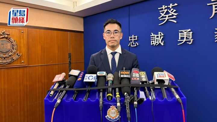 警方葵青警區助理指揮官（刑事）署理警司温浚康講述案件。梁國峰攝