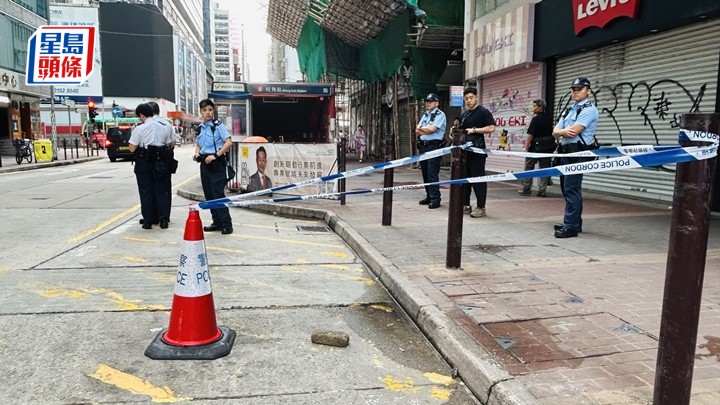 警方圍封現場調查。蔡楚輝攝