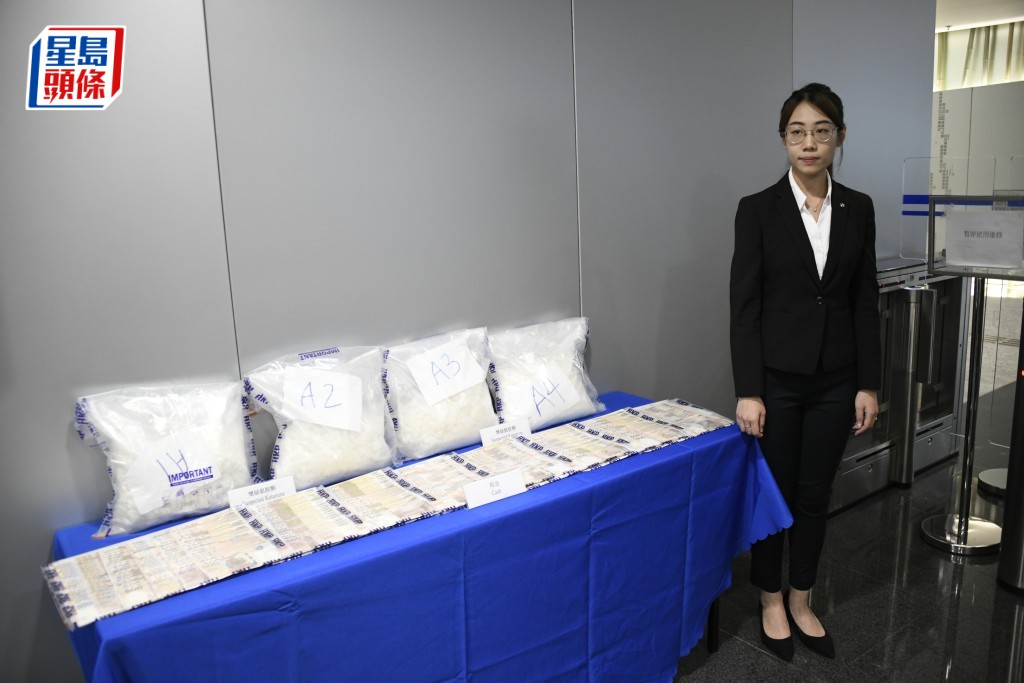 警方搗破流動毒品儲存倉拘1男檢值890萬元K仔。楊偉亨攝