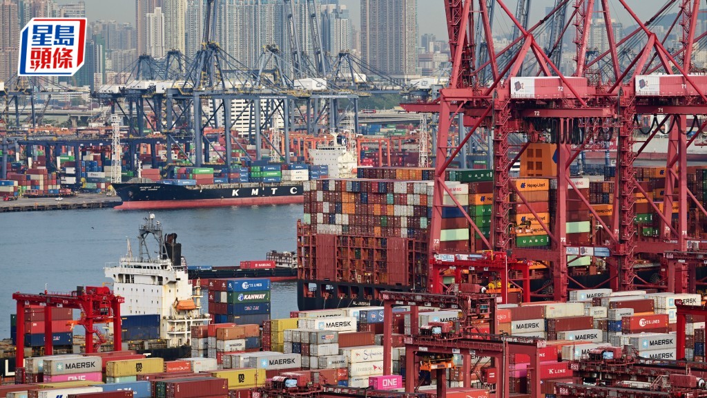 本港8月份的出口及進口貨值均錄得雙位數的按年增長，分別上升14.5%及11.5%。資料圖片