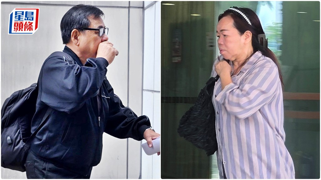 六旬男女马丽卿（右）及吴涛明（左）认有违公德，各判80小时社服令。王仁昌摄