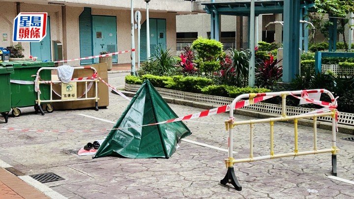 鳳德邨男子墮樓死亡。蔡楚輝攝