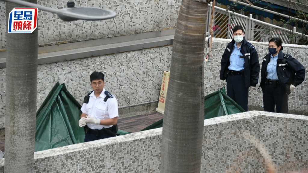 警員到場調查。楊偉亨攝