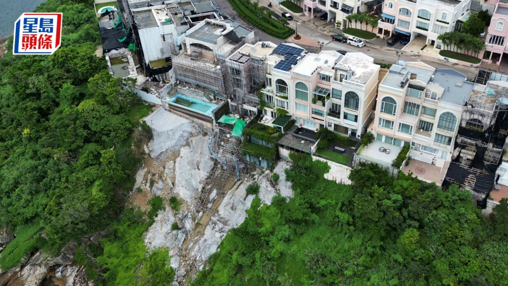 红山半岛经历2023年9月一场大暴雨后，揭发多间独立屋涉违例潜建。资料图片