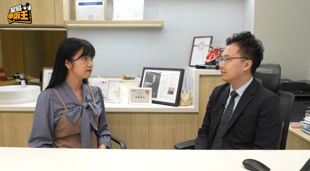 心臟科醫生黃永灝（右）表示，每人注射後的反應和副作用不一，調校劑量須經醫生專業判斷並視乎不同情況而定。