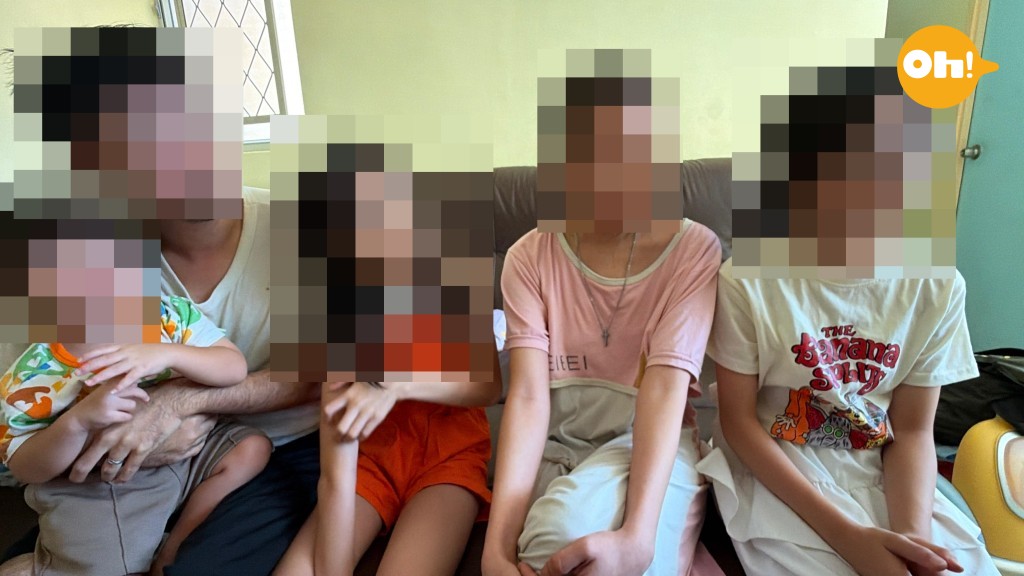 涉事女童一家幾口受訪。 涉事女童一家幾口受訪。