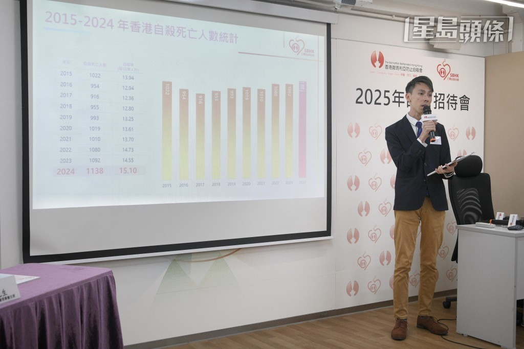 香港撒瑪利亞防止自殺會主席黃瀚之。 香港撒瑪利亞防止自殺會主席黃瀚之。