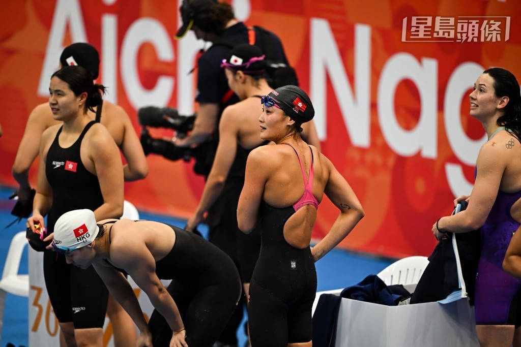 簡綽桐在女子100米蝶泳以58秒05破港績奪得一面銅牌。劉駿軒攝 簡綽桐在女子100米蝶泳以58秒05破港績奪得一面銅牌。劉駿軒攝