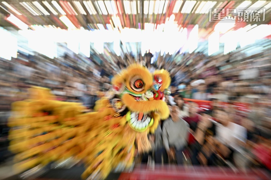 舞獅身姿矯健。