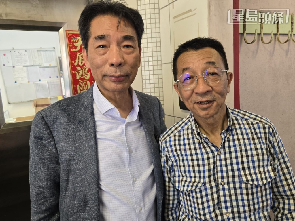 鄭則然 (左) 表示跟徐雨石 (右) 認識多年,練者做事實幹,性格直率,所以一直支持石哥。 鄭則然 (左) 表示跟徐雨石 (右) 認識多年,練者做事實幹,性格直率,所以一直支持石哥。
