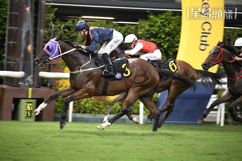 同主馬「狀元及第」同晚分頭出擊跑第五場。