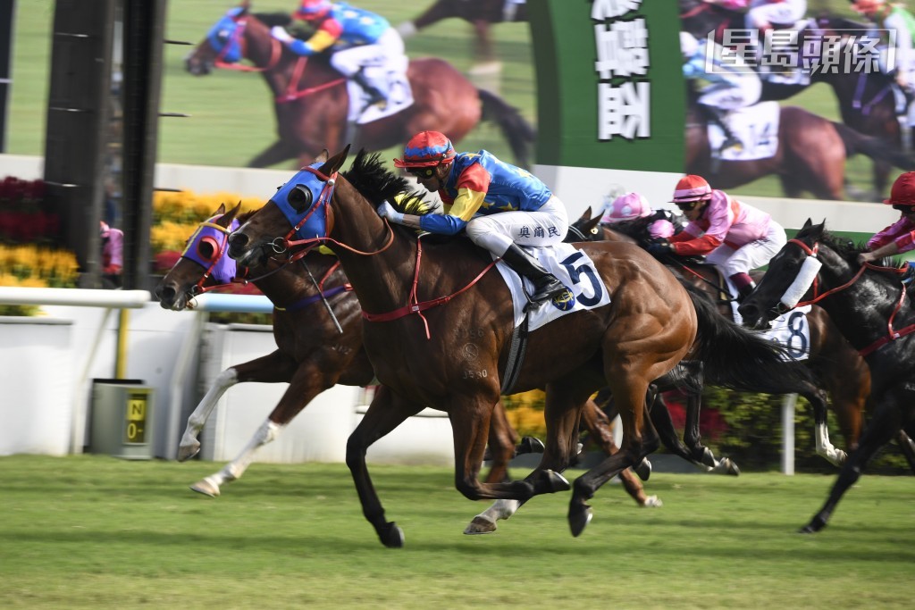 23/24年文家良練馬師賽馬團體「朗日自強」(圖) ，報爭周六第二場四班千二米。