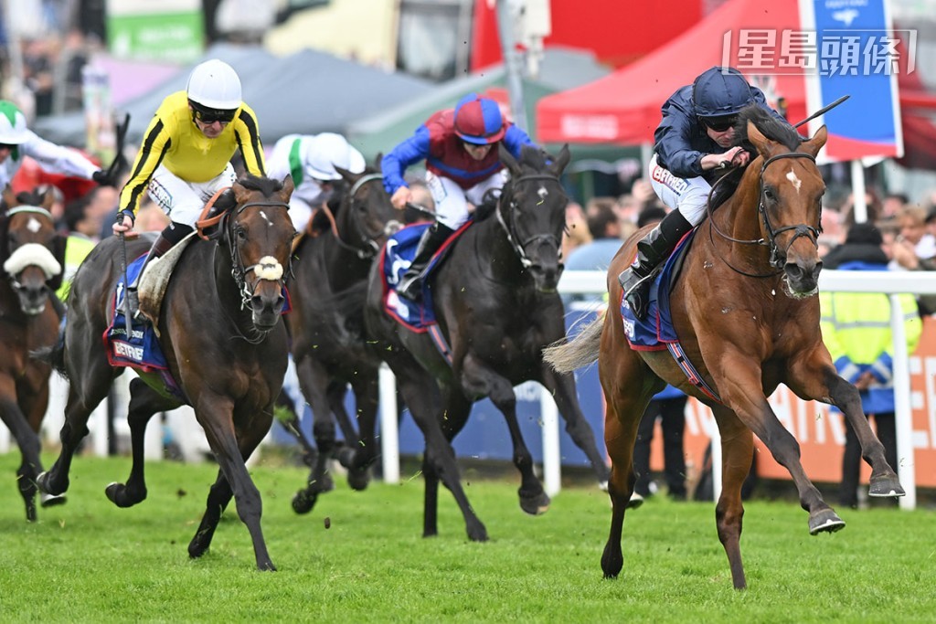 莫雅去年在葉森勝出英國打吡大賽(2400米一級賽)(圖片由Focus on Racing提供)。 莫雅去年在葉森勝出英國打吡大賽(2400米一級賽)(圖片由Focus on Racing提供)。