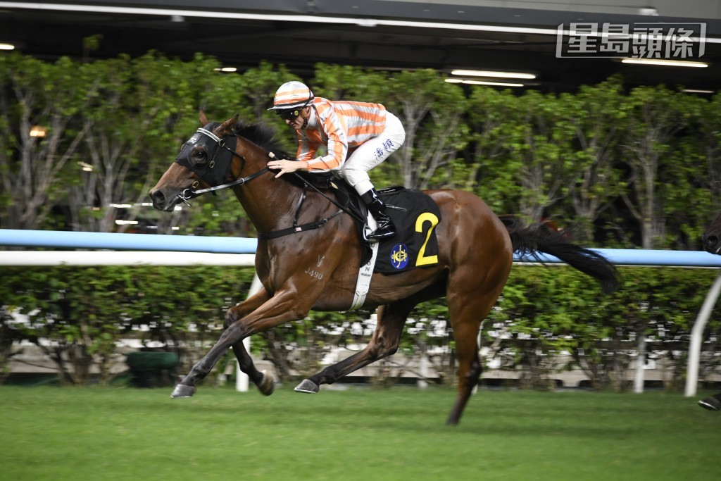 潘頓周三晚除了騎「中國心」外，他的其他坐騎分別有「天外迎天」(圖)、「紅錢到」、「活力精神」及「喆喆友福」。