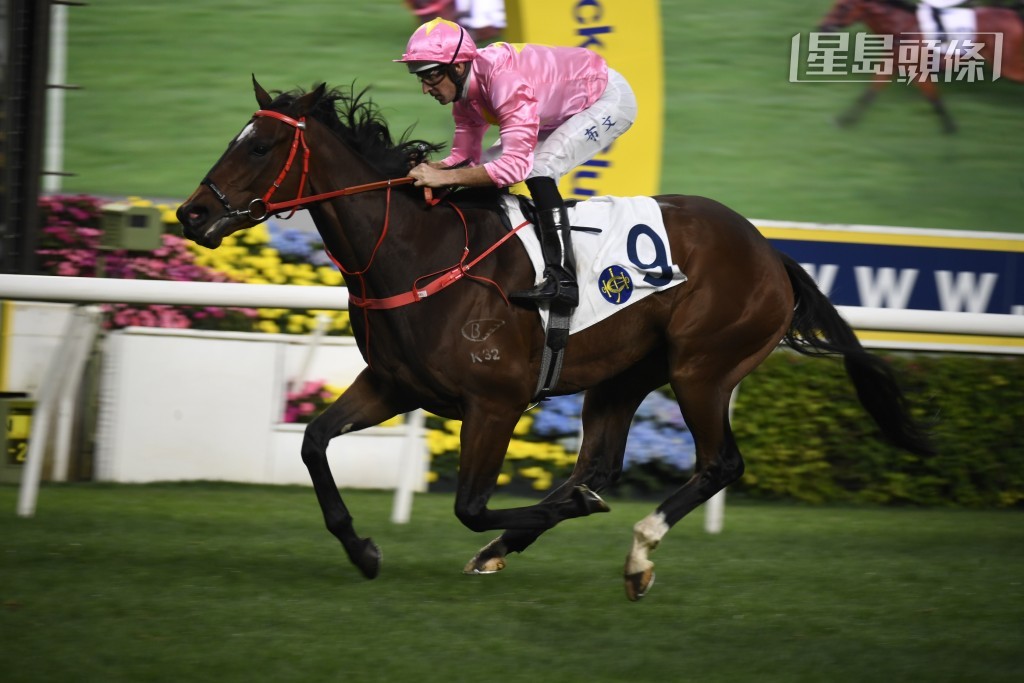 「首饰天空」(图) 上场久休一年后复出跑千四米，轻易后上赢马。