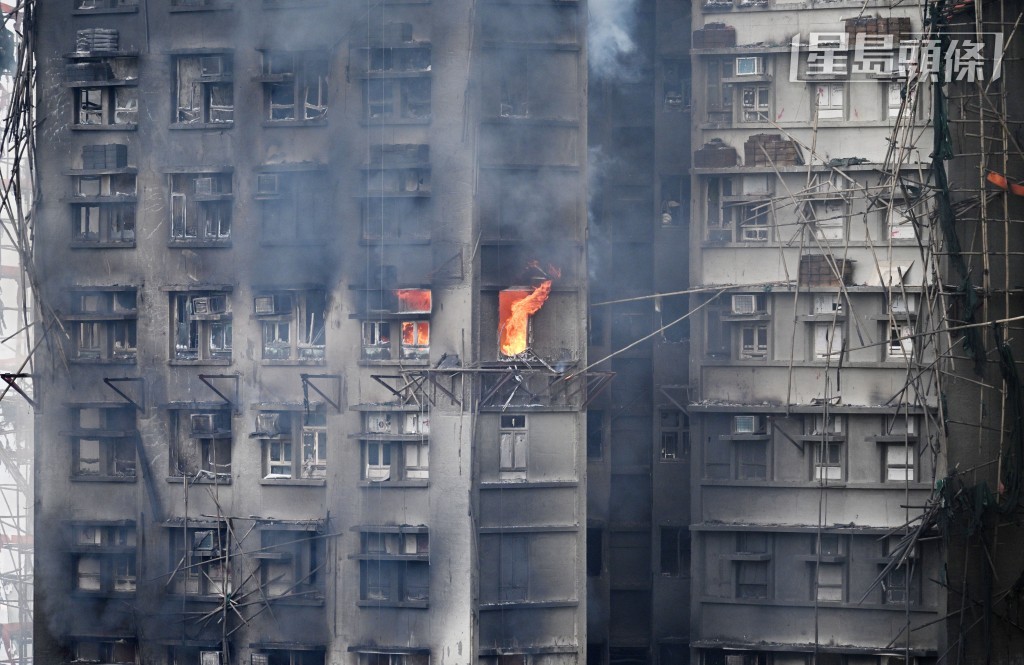 大埔宏福苑去年11月發生五級大火。資料圖片