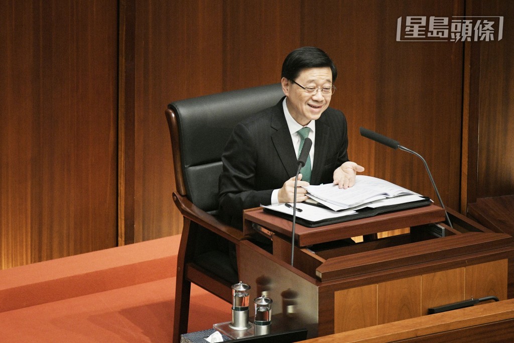 行政長官李家超上月發表《施政報告》。資料圖片 行政長官李家超上月發表《施政報告》。資料圖片