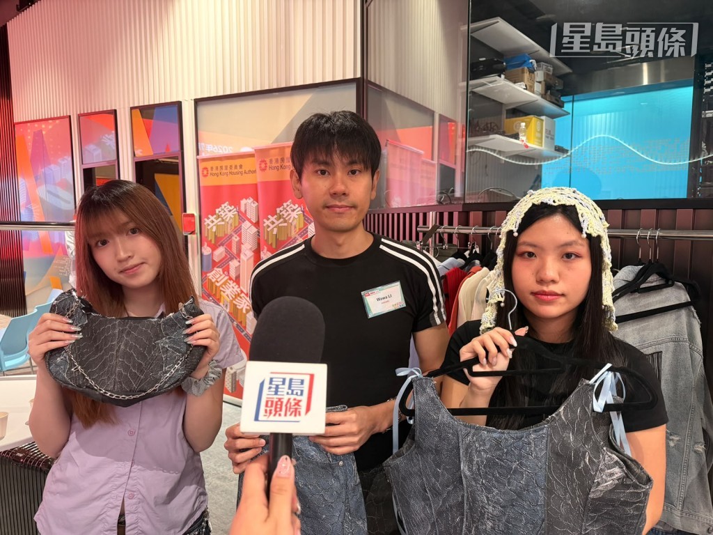 服裝品牌的負責人Wawa(中)。 服裝品牌的負責人Wawa(中)。