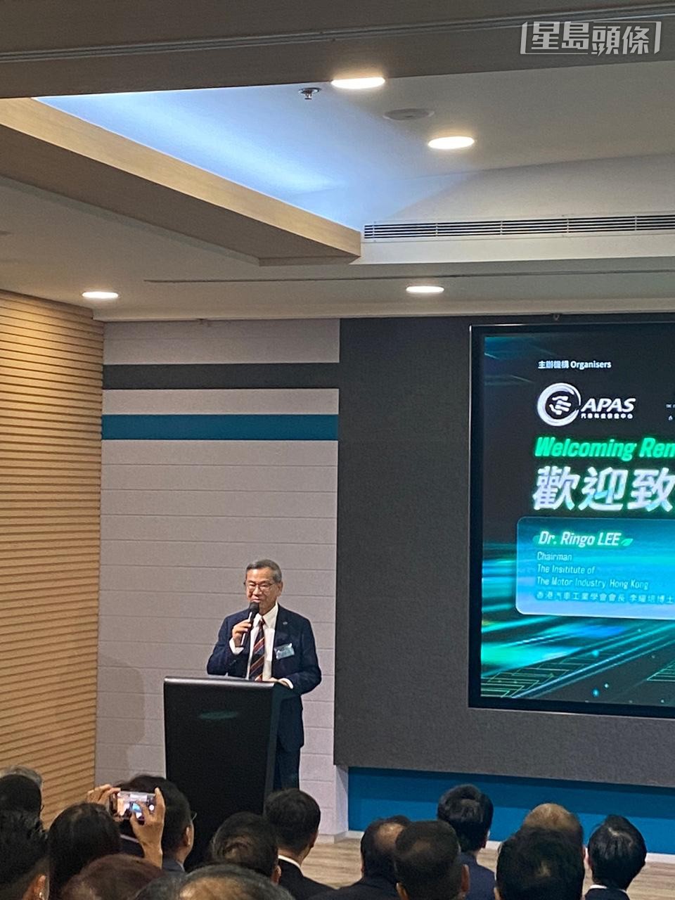 香港汽车工业学会会长李耀培。 香港汽车工业学会会长李耀培。