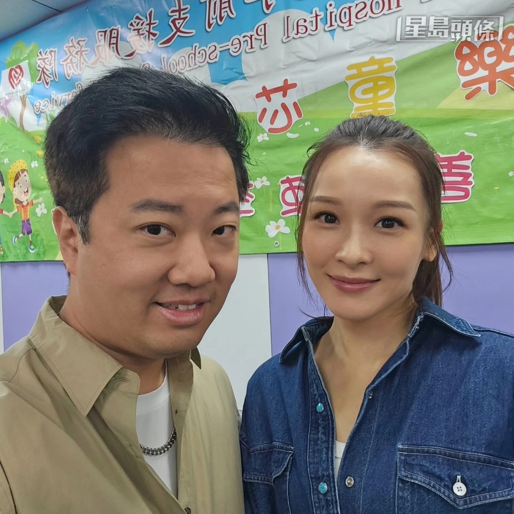 王賢訊(左)表示感謝李佳芯(右)和她的義工團A-life的幫忙。 王賢訊(左)表示感謝李佳芯(右)和她的義工團A-life的幫忙。
