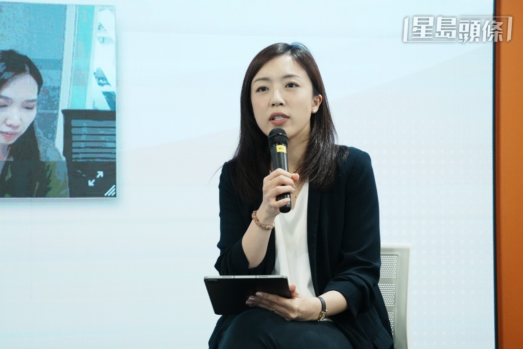 Meta香港公共政策總監譚雋蘭講解Meta各平台上的防騙措施。汪旭峰攝 Meta香港公共政策總監譚雋蘭講解Meta各平台上的防騙措施。汪旭峰攝