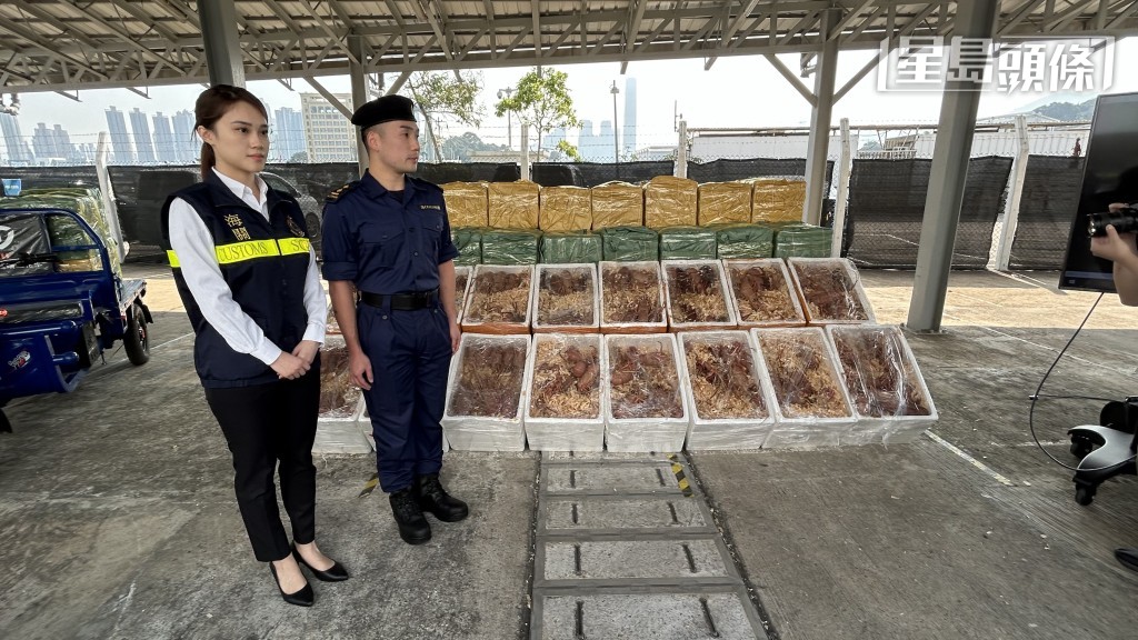 海關講述案件。蔡楚輝攝 海關講述案件。蔡楚輝攝