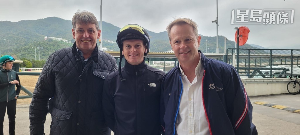 布浩榮 (中) 表示十分感謝香港賽馬會給予機會，並期待在香港展開客串期。