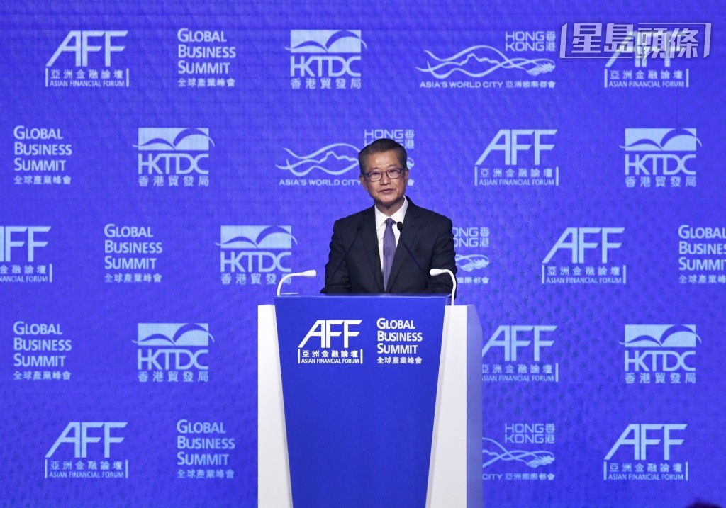 陳茂波期望香港能成為幫助各方發展、擴張與邁向全球的合作夥伴。何君健 攝