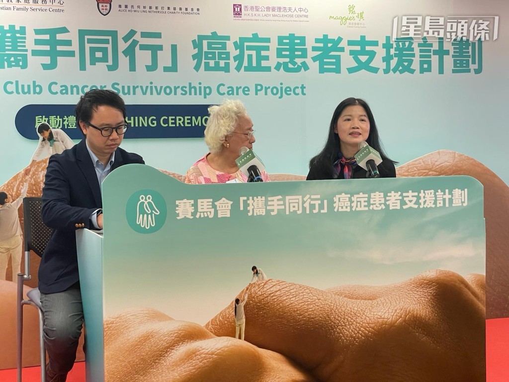 (右)何天虹認為政府應為癌症患者及照顧者提供更多情緒支援。蕭博禧攝 (右)何天虹認為政府應為癌症患者及照顧者提供更多情緒支援。蕭博禧攝