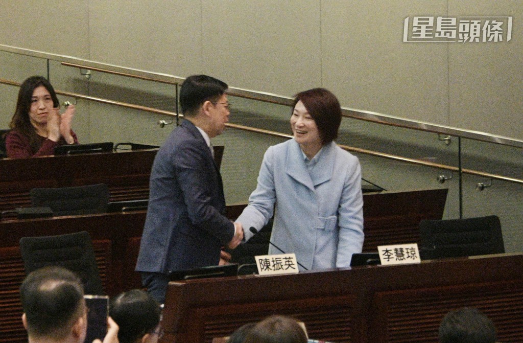 最後李慧琼當選立法會主席。資料圖片 最後李慧琼當選立法會主席。資料圖片