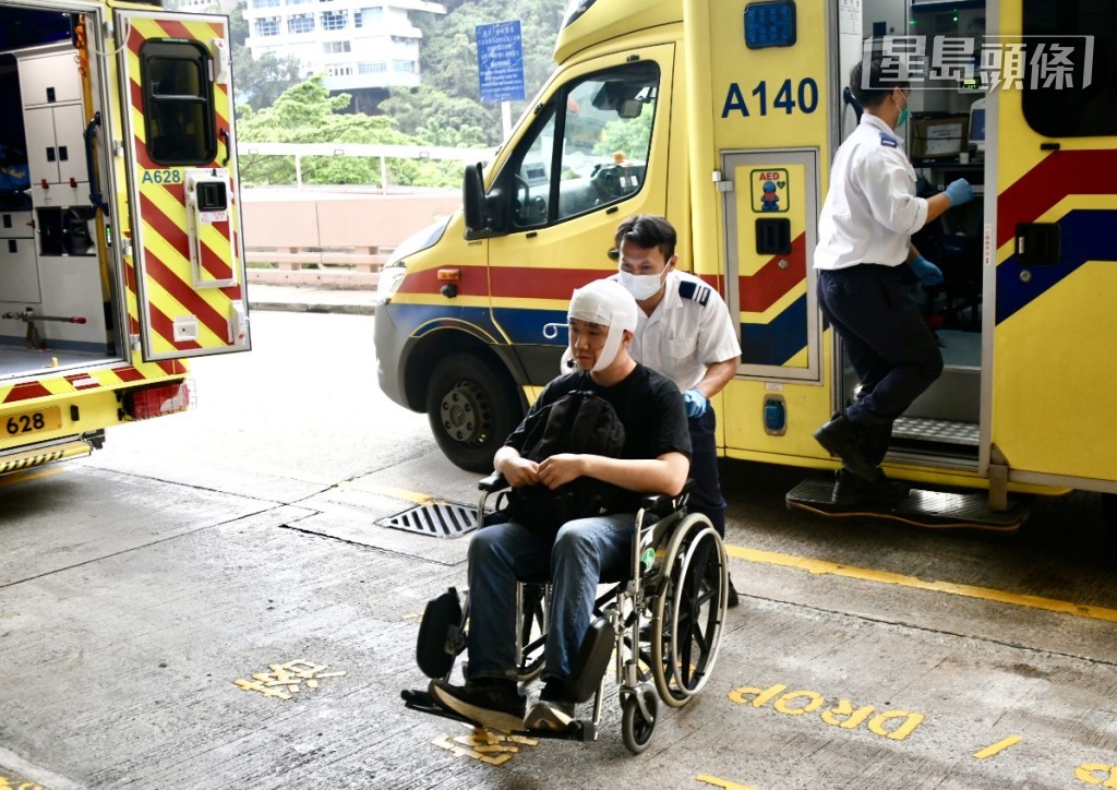 傷者獲救送院。楊偉亨攝