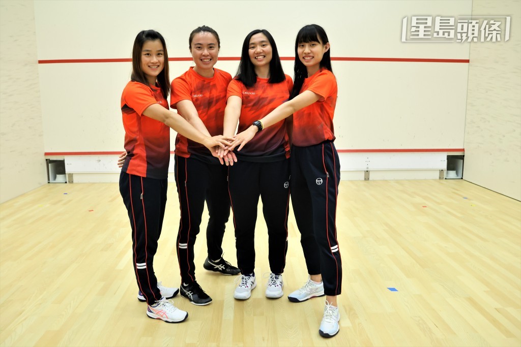 女子组，李嘉儿(左起)、汤芷颖、陈善钰、何子乐。 本报记者摄