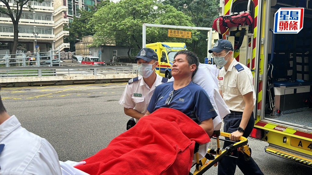 觸電事主清醒送院。劉漢權攝