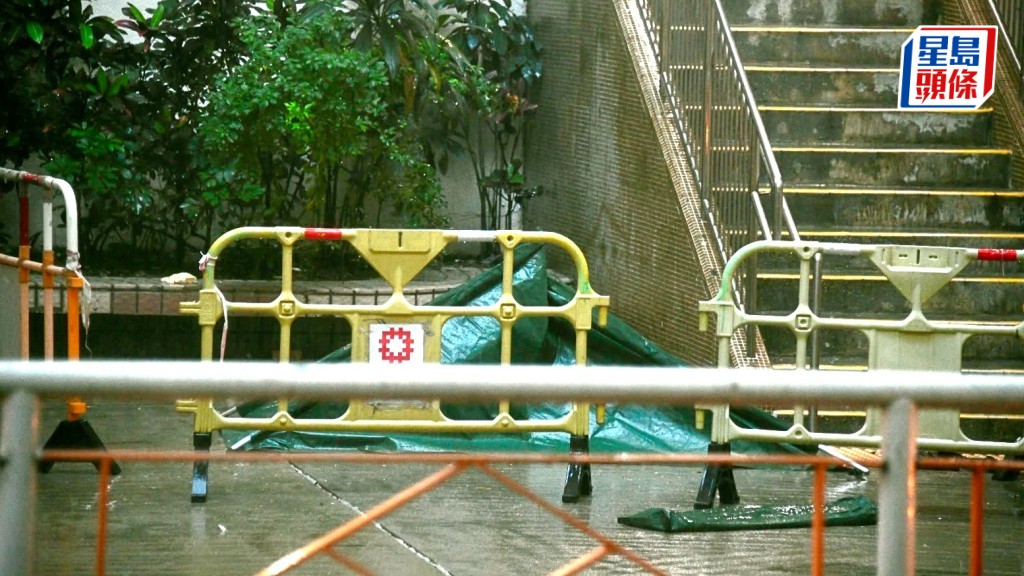 墮樓男子當場不治。楊偉亨攝