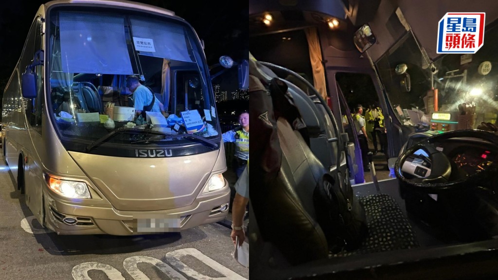 荃灣青山公路旅遊巴司機突暈倒送院亡 事發時乘客驚險扶穩軚盤停車