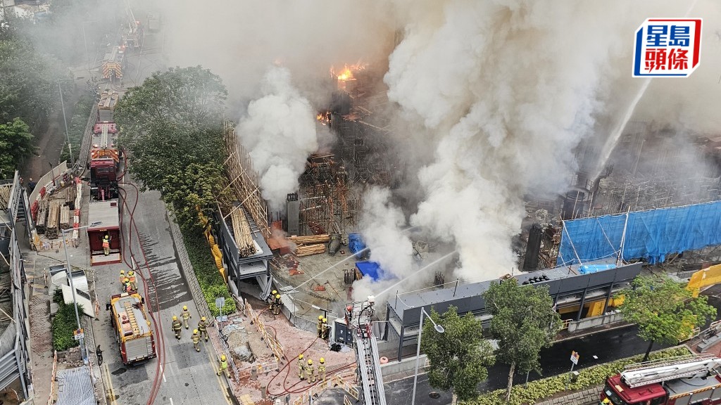 洪水橋地盤四級火｜房協 : 已向承建商發停工令 不排除需進行加固甚至拆卸重置。徐裕民攝