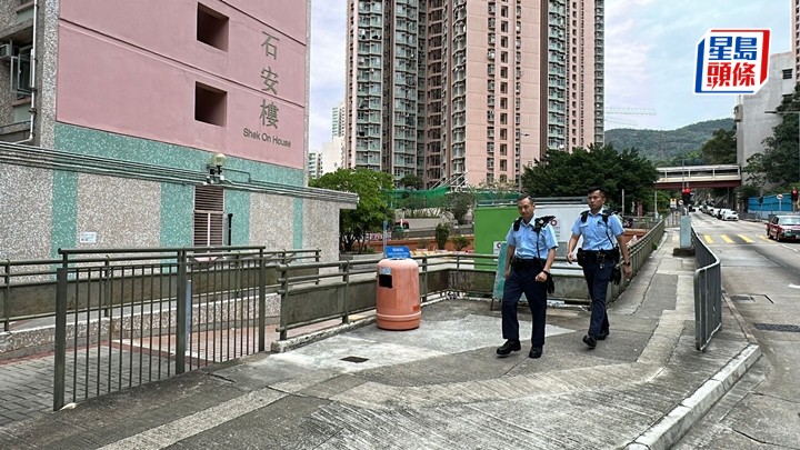 警員到場調查。楊偉亨攝