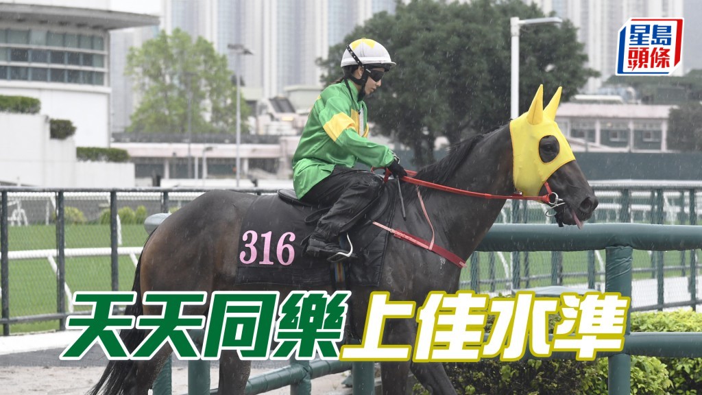 「天天同樂」收斂淡定唔再搶口，全身肌肉神采奕奕。