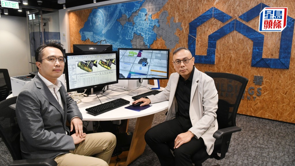 茹澤生(右)表示,希望2029年達成私營界別全面採用BIM,現正諮詢業界意見。 何健勇攝