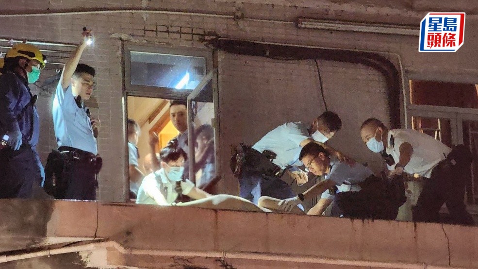 警員到場調查。黃文威攝