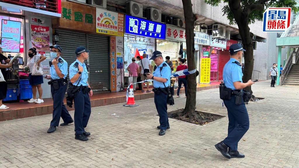 警員到場調查。蔡楚輝攝