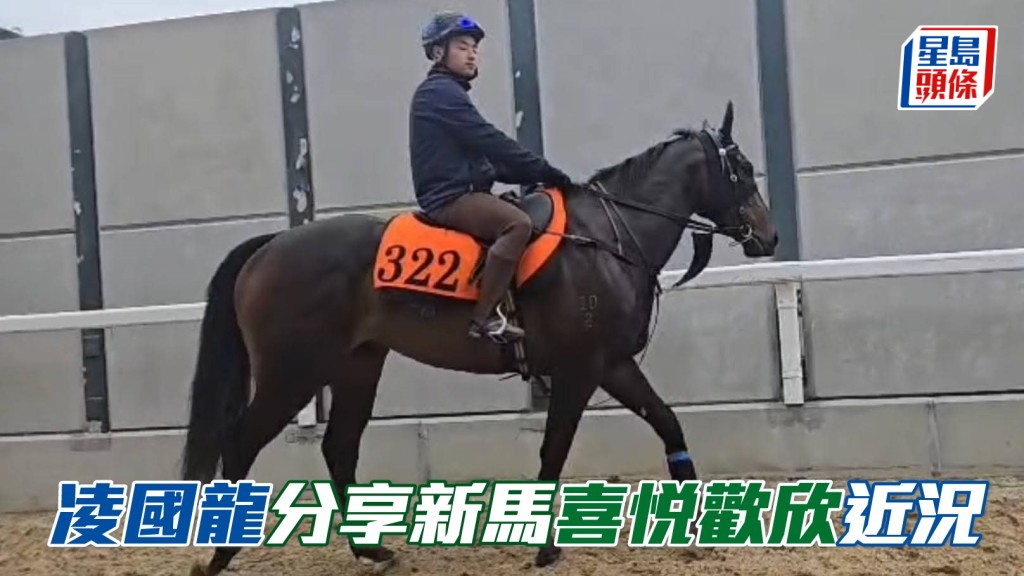 凌國龍表示名下新馬「喜悅歡欣」正在積極操練中，希望愛駒在廖康銘的悉心訓練下可以成材。