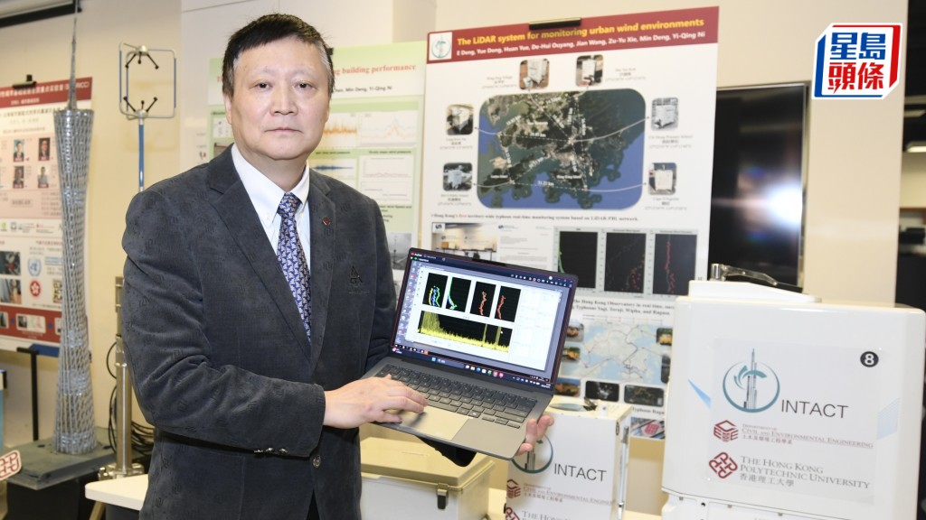 理大土木及環境工程學系智能結構與軌道交通講座教授倪一清表示，提出INTACT系統與「山竹」等超強颱風的影響密切相關，期望通過系統為城市做「精密體檢」。何君健攝