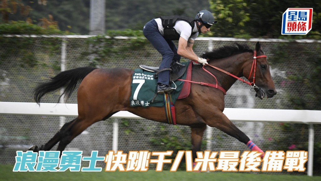 「浪漫勇士」(圖) 今早千八草地作最後試跑。