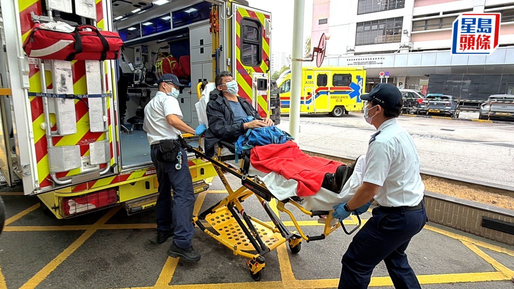 傷者清醒送院。梁國峰攝