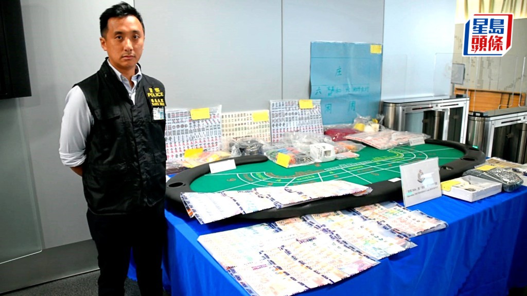 警方展開反三合會執法行動拘78人。楊偉亨攝