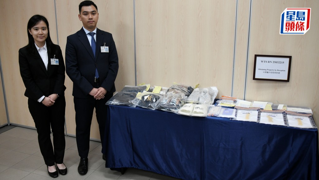 警方偵破騙徒以假金到當舖抵押案件。楊偉亨攝